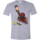 T-Shirts Sport Grey / X-Small Calvin & Deadpool Men's Semi-Fitted Softstyle