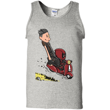 T-Shirts Ash / S Calvin & Deadpool Men's Tank Top
