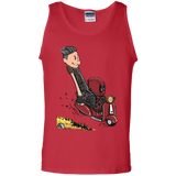 T-Shirts Red / S Calvin & Deadpool Men's Tank Top
