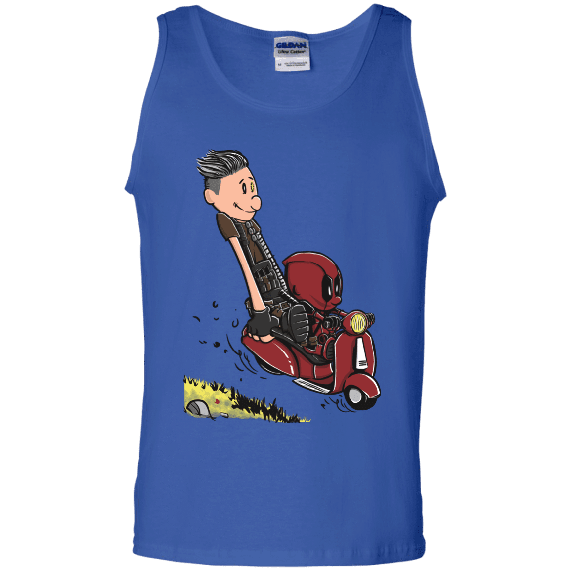 T-Shirts Royal / S Calvin & Deadpool Men's Tank Top