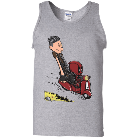 T-Shirts Sport Grey / S Calvin & Deadpool Men's Tank Top