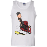 T-Shirts White / S Calvin & Deadpool Men's Tank Top