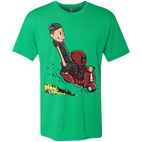 T-Shirts Envy / S Calvin & Deadpool Men's Triblend T-Shirt