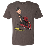 T-Shirts Macchiato / S Calvin & Deadpool Men's Triblend T-Shirt