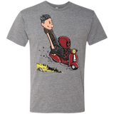 T-Shirts Premium Heather / S Calvin & Deadpool Men's Triblend T-Shirt