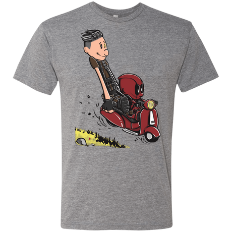 T-Shirts Premium Heather / S Calvin & Deadpool Men's Triblend T-Shirt