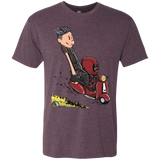 T-Shirts Vintage Purple / S Calvin & Deadpool Men's Triblend T-Shirt