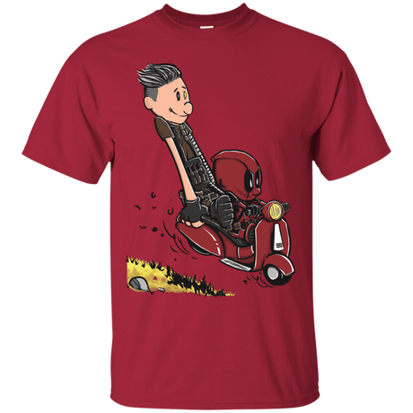 T-Shirts Cardinal / S Calvin & Deadpool T-Shirt
