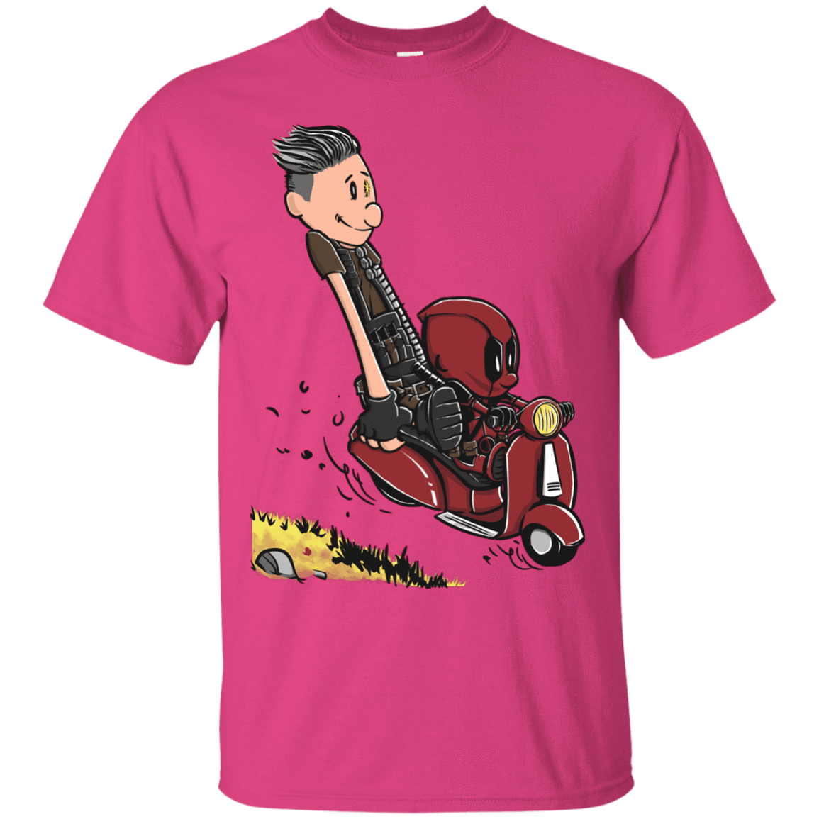 T-Shirts Heliconia / S Calvin & Deadpool T-Shirt