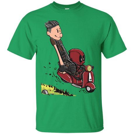 T-Shirts Irish Green / S Calvin & Deadpool T-Shirt