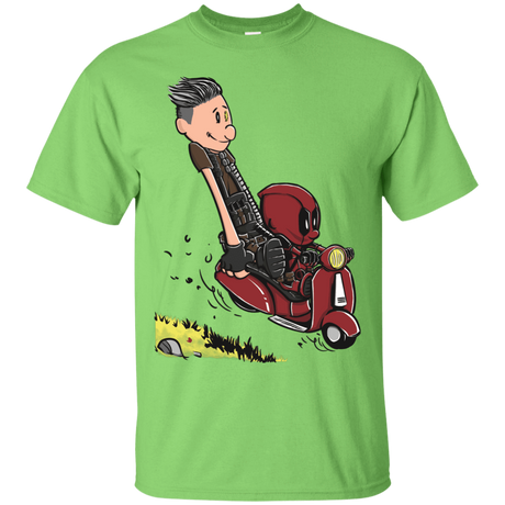 T-Shirts Lime / S Calvin & Deadpool T-Shirt