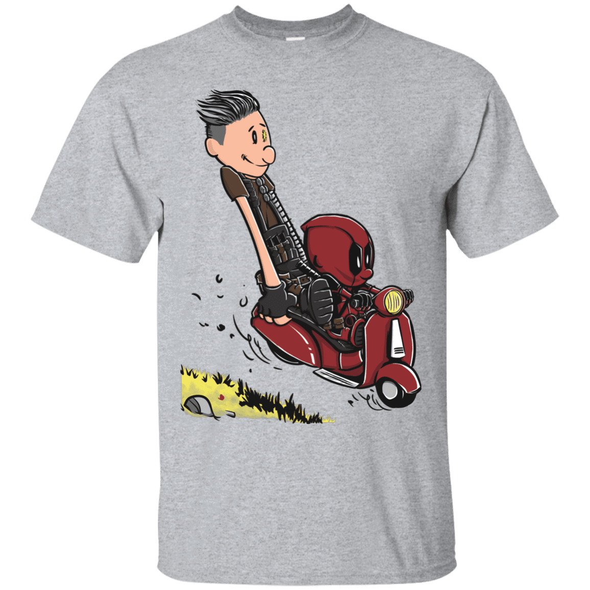 T-Shirts Sport Grey / S Calvin & Deadpool T-Shirt