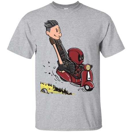T-Shirts Sport Grey / S Calvin & Deadpool T-Shirt