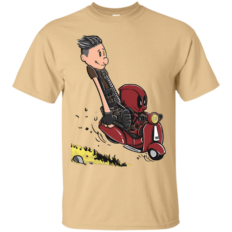 T-Shirts Vegas Gold / S Calvin & Deadpool T-Shirt