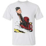 T-Shirts White / S Calvin & Deadpool T-Shirt
