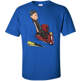 T-Shirts Royal / XLT Calvin & Deadpool Tall T-Shirt