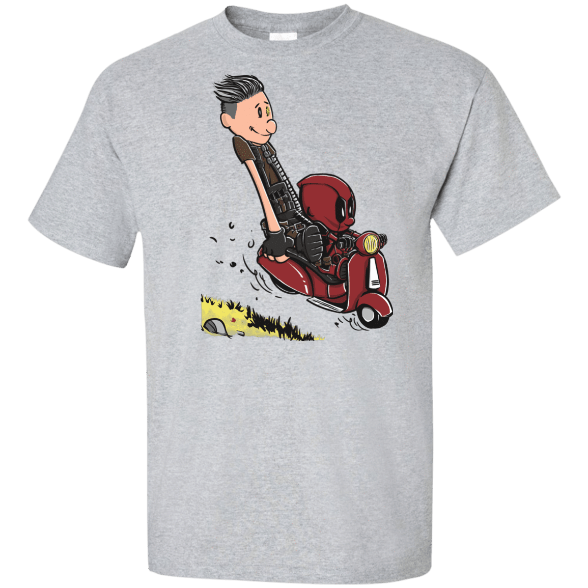 T-Shirts Sport Grey / XLT Calvin & Deadpool Tall T-Shirt