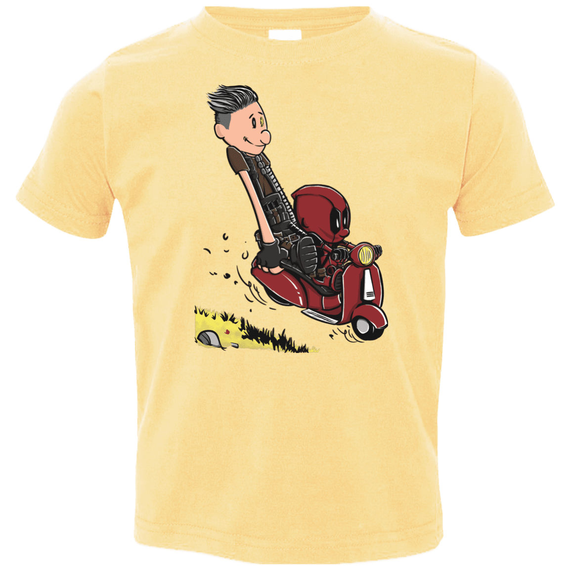 T-Shirts Butter / 2T Calvin & Deadpool Toddler Premium T-Shirt