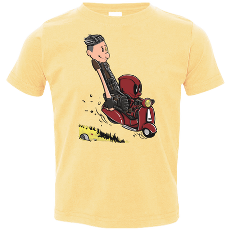 T-Shirts Butter / 2T Calvin & Deadpool Toddler Premium T-Shirt