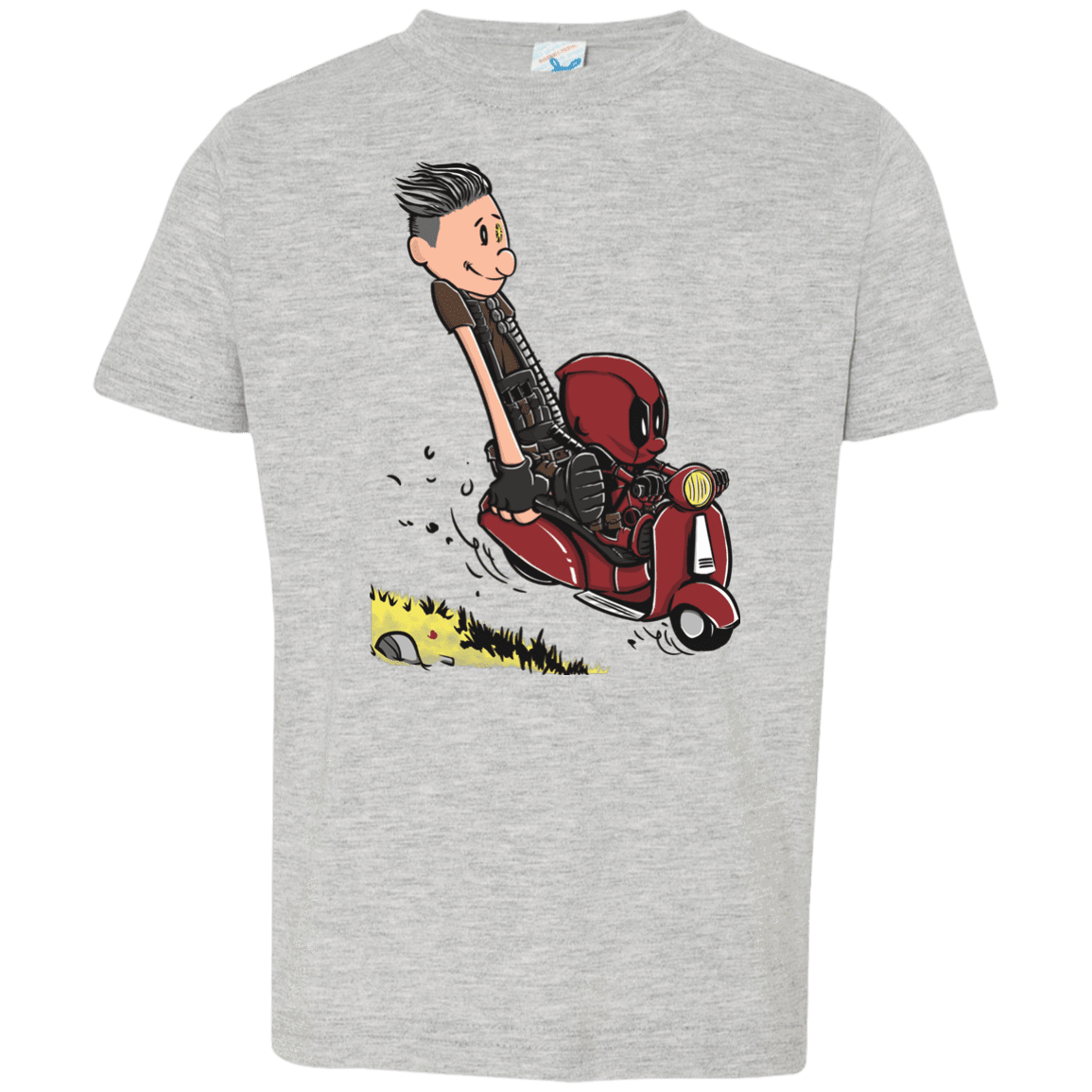 T-Shirts Heather Grey / 2T Calvin & Deadpool Toddler Premium T-Shirt