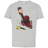 T-Shirts Heather Grey / 2T Calvin & Deadpool Toddler Premium T-Shirt