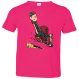 T-Shirts Hot Pink / 2T Calvin & Deadpool Toddler Premium T-Shirt