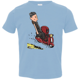 T-Shirts Light Blue / 2T Calvin & Deadpool Toddler Premium T-Shirt