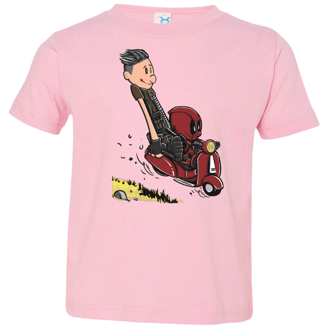 T-Shirts Pink / 2T Calvin & Deadpool Toddler Premium T-Shirt