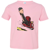 T-Shirts Pink / 2T Calvin & Deadpool Toddler Premium T-Shirt