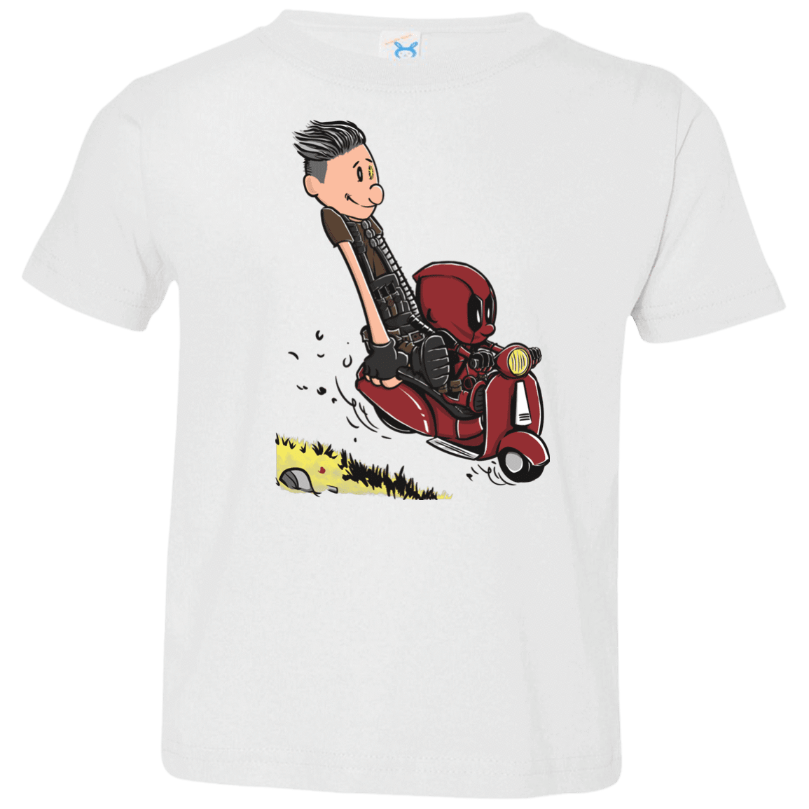 T-Shirts White / 2T Calvin & Deadpool Toddler Premium T-Shirt