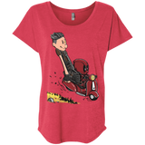 T-Shirts Vintage Red / X-Small Calvin & Deadpool Triblend Dolman Sleeve