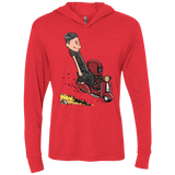 T-Shirts Vintage Red / X-Small Calvin & Deadpool Triblend Long Sleeve Hoodie Tee