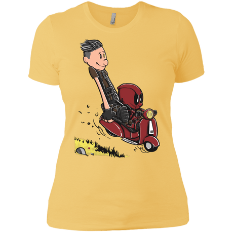 T-Shirts Banana Cream/ / X-Small Calvin & Deadpool Women's Premium T-Shirt