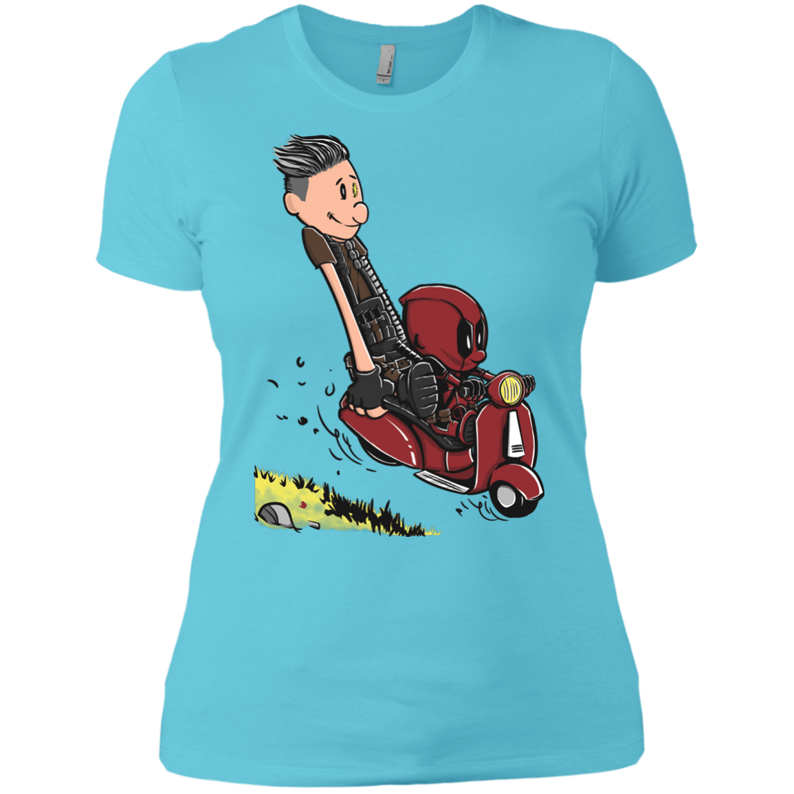 T-Shirts Cancun / X-Small Calvin & Deadpool Women's Premium T-Shirt