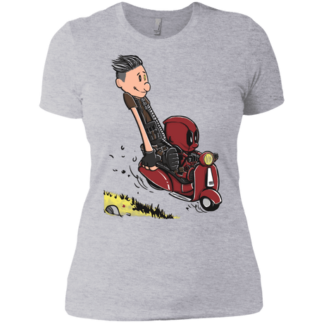 T-Shirts Heather Grey / X-Small Calvin & Deadpool Women's Premium T-Shirt