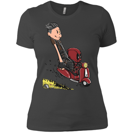 T-Shirts Heavy Metal / X-Small Calvin & Deadpool Women's Premium T-Shirt