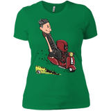 T-Shirts Kelly Green / X-Small Calvin & Deadpool Women's Premium T-Shirt