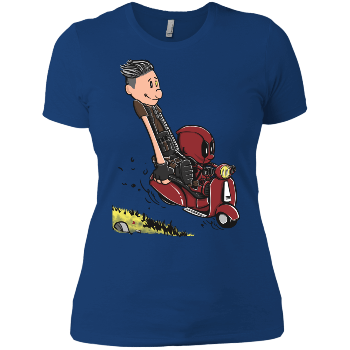 T-Shirts Royal / X-Small Calvin & Deadpool Women's Premium T-Shirt
