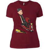 T-Shirts Scarlet / X-Small Calvin & Deadpool Women's Premium T-Shirt