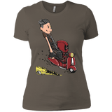T-Shirts Warm Grey / X-Small Calvin & Deadpool Women's Premium T-Shirt