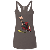 T-Shirts Macchiato / X-Small Calvin & Deadpool Women's Triblend Racerback Tank