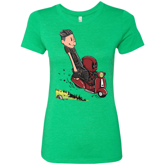 T-Shirts Envy / S Calvin & Deadpool Women's Triblend T-Shirt