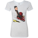 T-Shirts Heather White / S Calvin & Deadpool Women's Triblend T-Shirt