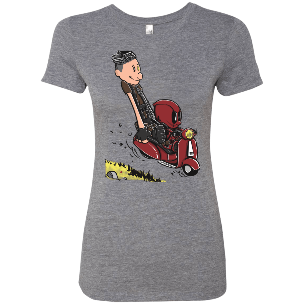 T-Shirts Premium Heather / S Calvin & Deadpool Women's Triblend T-Shirt