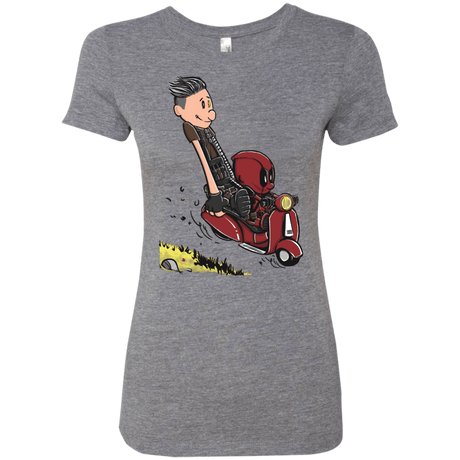 T-Shirts Premium Heather / S Calvin & Deadpool Women's Triblend T-Shirt