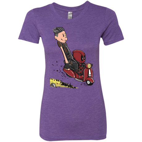 T-Shirts Purple Rush / S Calvin & Deadpool Women's Triblend T-Shirt