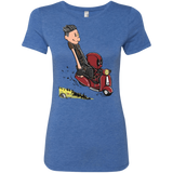 T-Shirts Vintage Royal / S Calvin & Deadpool Women's Triblend T-Shirt