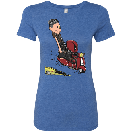 T-Shirts Vintage Royal / S Calvin & Deadpool Women's Triblend T-Shirt
