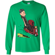 T-Shirts Irish Green / YS Calvin & Deadpool Youth Long Sleeve T-Shirt