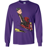 T-Shirts Purple / YS Calvin & Deadpool Youth Long Sleeve T-Shirt